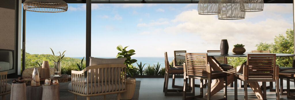 architecture of inside living room of nosara real estate home